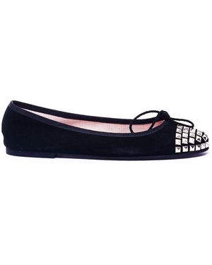 Pretty Ballerinas Ballerina Nera Con Applicazione Frontale - Blu