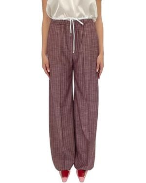 Imperial Pantalone Gessato - Viola