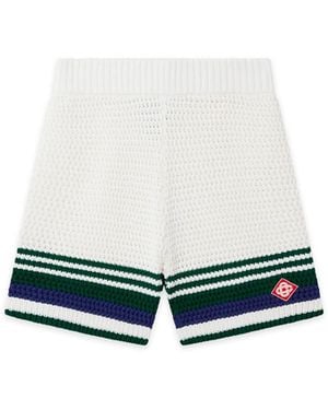 Casablanca Paris Short De Tennis En Crochet - White