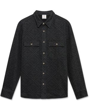 Casablanca Paris Chemise En Jean Noire À Manches Longues Laser - Black