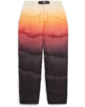 Casablanca Paris Pantalon En Nylon Dégradé, Rembourré En Duvet - Red
