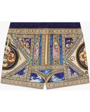 Casablanca Paris Take Me To Church Silk Shorts, By - White