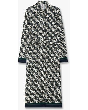 Casablanca Paris Check Jersey Monogram Midi Dress, Size By - White
