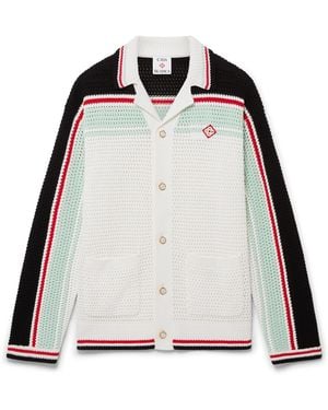 Casablanca Paris Veste De Tennis En Coton Crochet - Black