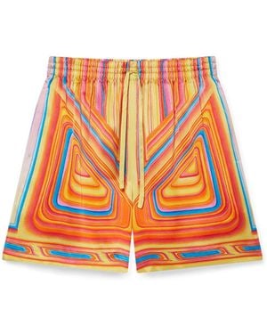 Casablanca Paris Short En Soie Low Rider - Orange