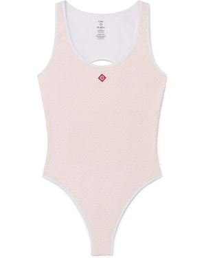 Casablanca Paris Maillot De Bain À Monogramme - Pink