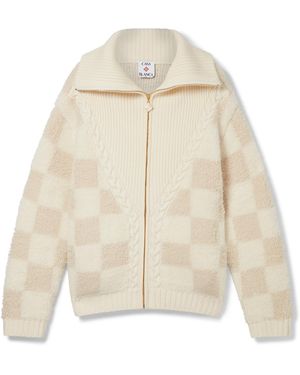 Casablanca Paris Veste En Polaire Mérinos - White