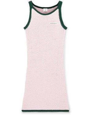 Casablanca Paris Cotton Mouliné Tank Dress, By - Pink