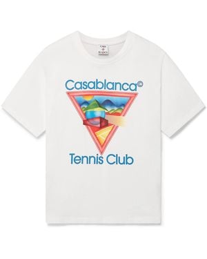 Casablanca Paris T-Shirt À Manches Courtes Tennis Club Icon - White