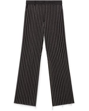 Casablanca Paris Pantalon De Tailleur Orné De Cristaux - Grey