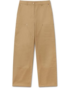Casablanca Paris Pantalon De Travail En Coton - Natural