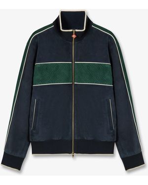Casablanca Paris Suede Track Jacket, By - Blue
