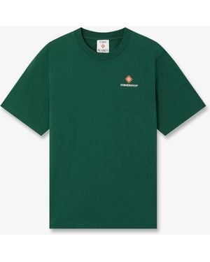 Casablanca Paris Sport Type Short Sleeve T-Shirt, By - Green