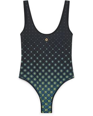 Casablanca Paris Maillot De Bain À Monogramme Dégradé - Blue