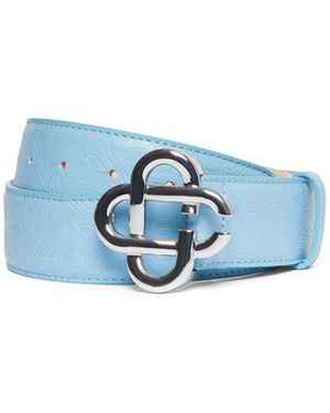 Casablanca Paris Cc Logo Buckle Belt, By - Blue