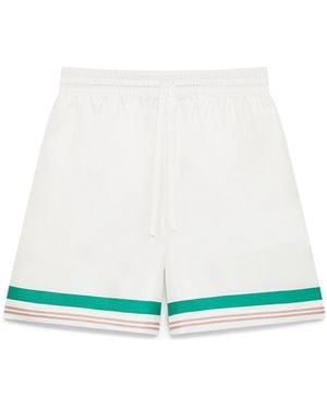 Casablanca Paris Short En Soie Casa Way - White
