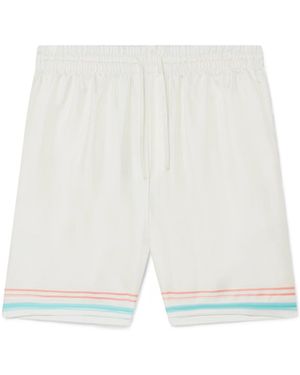 Casablanca Paris Dance Joy Silk Shorts, By - White