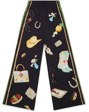 Casablanca Paris L'Ecurie Nuit Wide Leg Trousers, Size By - Multicolour