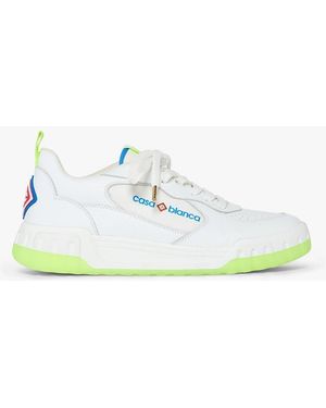 Casablanca Paris Leather Court Trainers, Size By - Blue