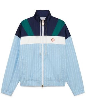 Casablanca Paris Veste De Survêtement Pinstripe Laurel - Blue