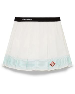 Casablanca Paris Mini-Jupe Plissée À Rayures - White