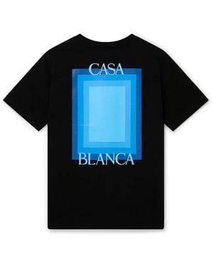 Casablanca Paris Gradient Casa Logo T-Shirt, By - Blue