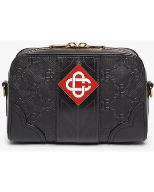 Casablanca Paris Sac À Bandoulière Noir À Monogramme - Black