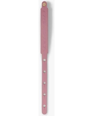 Casablanca Paris Leather Wristband By - White