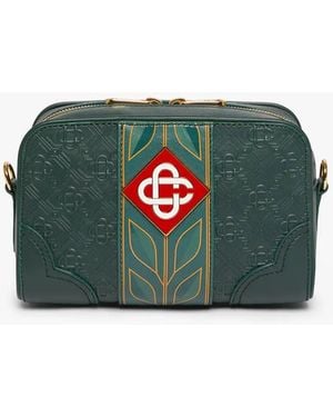 Casablanca Paris Sac À Bandoulière Vert À Monogramme - Green