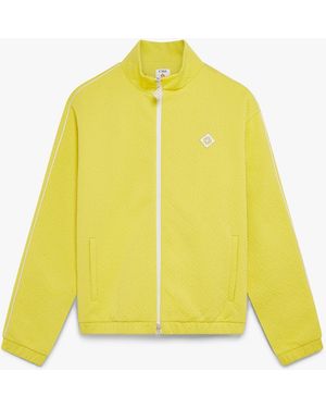 Casablanca Paris Lime Monogram Jacquard Track Jacket, By - Yellow