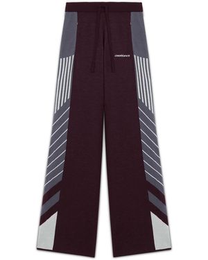 Casablanca Paris Pantalon En Mérinos Diagonal Tennis - Purple