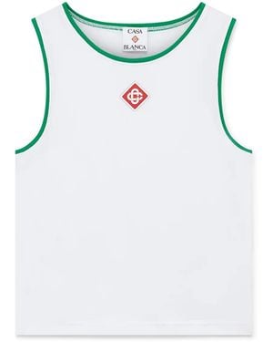Casablanca Paris Diamond Logo Baby Tank Top, By - Blue