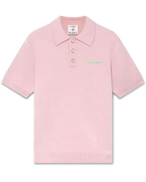 Casablanca Paris Polo À Manches Courtes Réversible - Pink