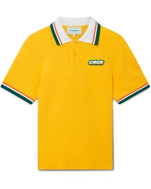 Casablanca Paris Polo En Piqué - Yellow