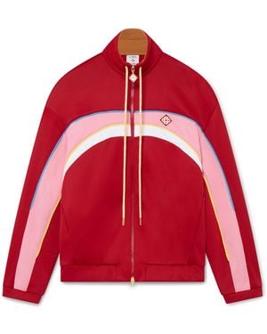 Casablanca Paris Veste De Survêtement Oversize En Tricot - Red