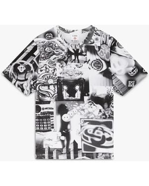 Casablanca Paris T-Shirt À Manches Courtes En Mesh Rave Collage - White