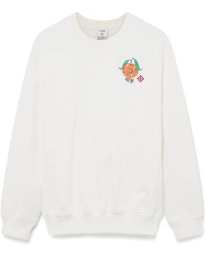 Casablanca Paris Sweat-Shirt Mascotte - White