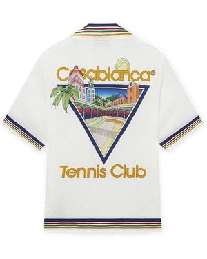 Casablanca Paris Tennis Club Icon Silk Shirt - Grey