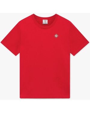 Casablanca Paris T-Shirt À Manches Courtes Et Logo Losange Rouge - Red