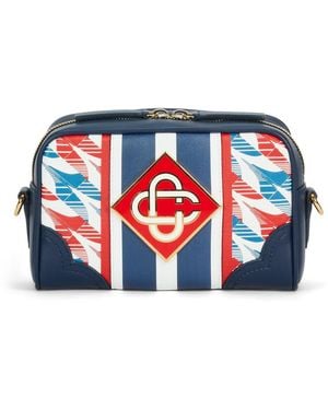 Casablanca Paris Houndstooth Crossbody Bag By - Blue