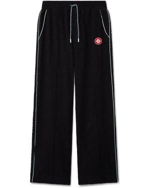 Casablanca Paris Monogram Jacquard Towelling Trousers, By - Black