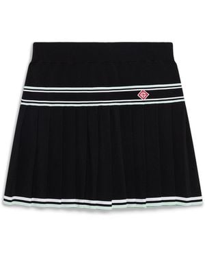 Casablanca Paris Mini-Jupe Plissée En Viscose - Black