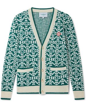 Casablanca Paris Monogram Cardigan - Green