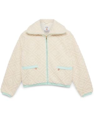 Casablanca Paris Veste Polaire En Jacquard À Monogramme - White