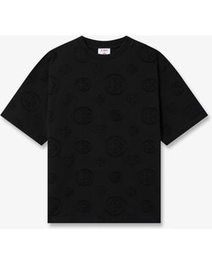 Casablanca Paris Applique Monogram Oversized Short Sleeve T-Shirt, By - Black