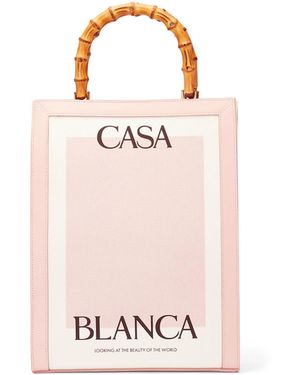 Casablanca Paris Casa Canvas Tote Bag By - Pink