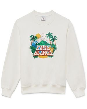 Casablanca Paris Sweat-Shirt Casa Beach Wave - White
