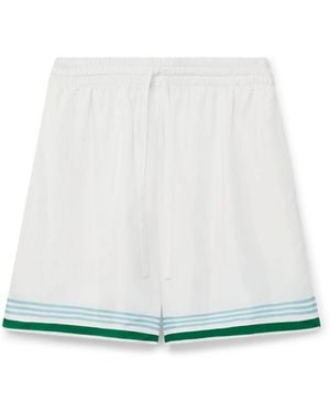 Casablanca Paris Short En Soie Metaphysical Tennis Icon - White