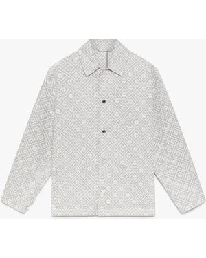 Casablanca Paris Veste De Travail Grise À Monogramme - White