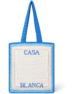 Casablanca Paris Sac En Crochet À Rayures - Blue